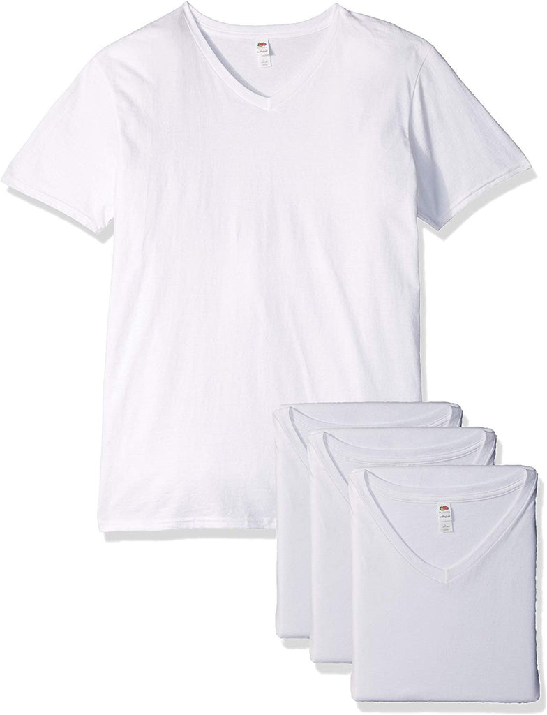 Fruit of the Loom Men's V-Neck T-Shirt (4 Pack)