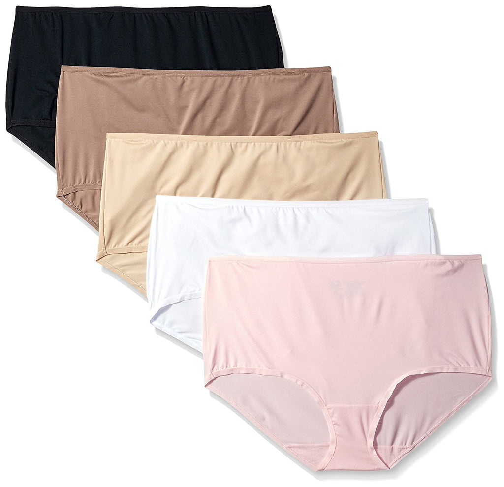 Fruit of the Loom Women's 5 Pack Microfiber Brief Panties