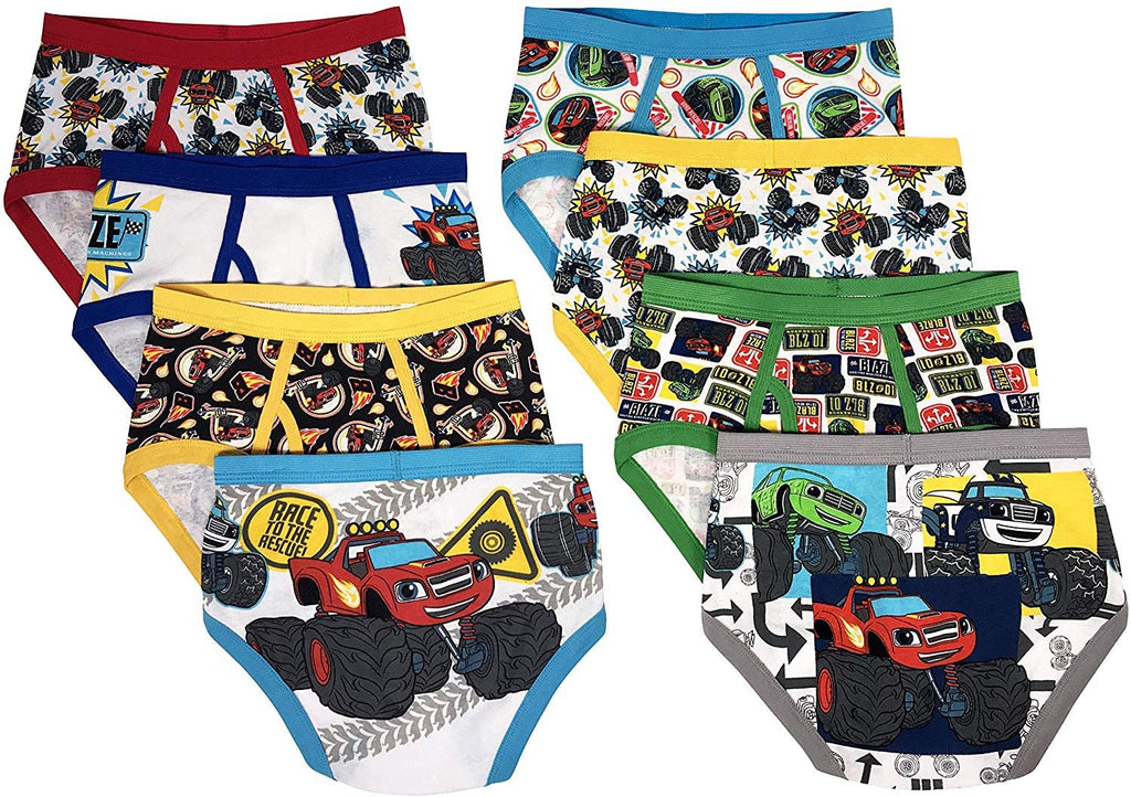 Handcraft Blaze Monster Machines Boys Underwear - 8-Pack Toddler/Little Kid/Big Kid Size Briefs Trucks