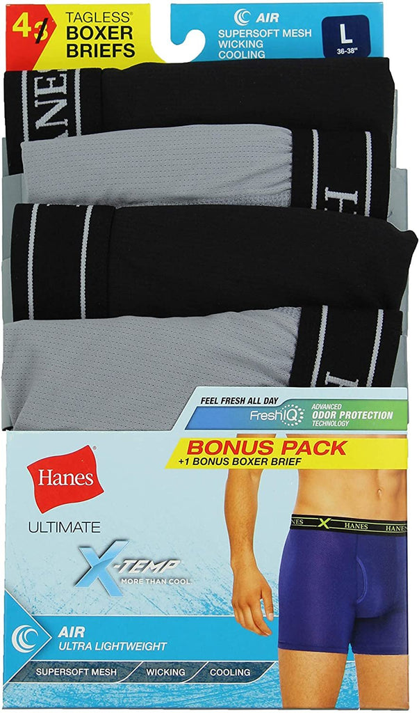 Hanes Assorted Dyed X-Temp Air Poly Boxer Brief (UABB4A)