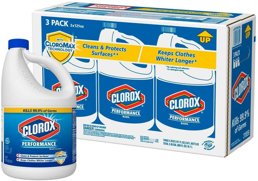 Clorox Concentrated Liquid Bleach Regular 121 fl Oz 3 Ct - Brand New Item