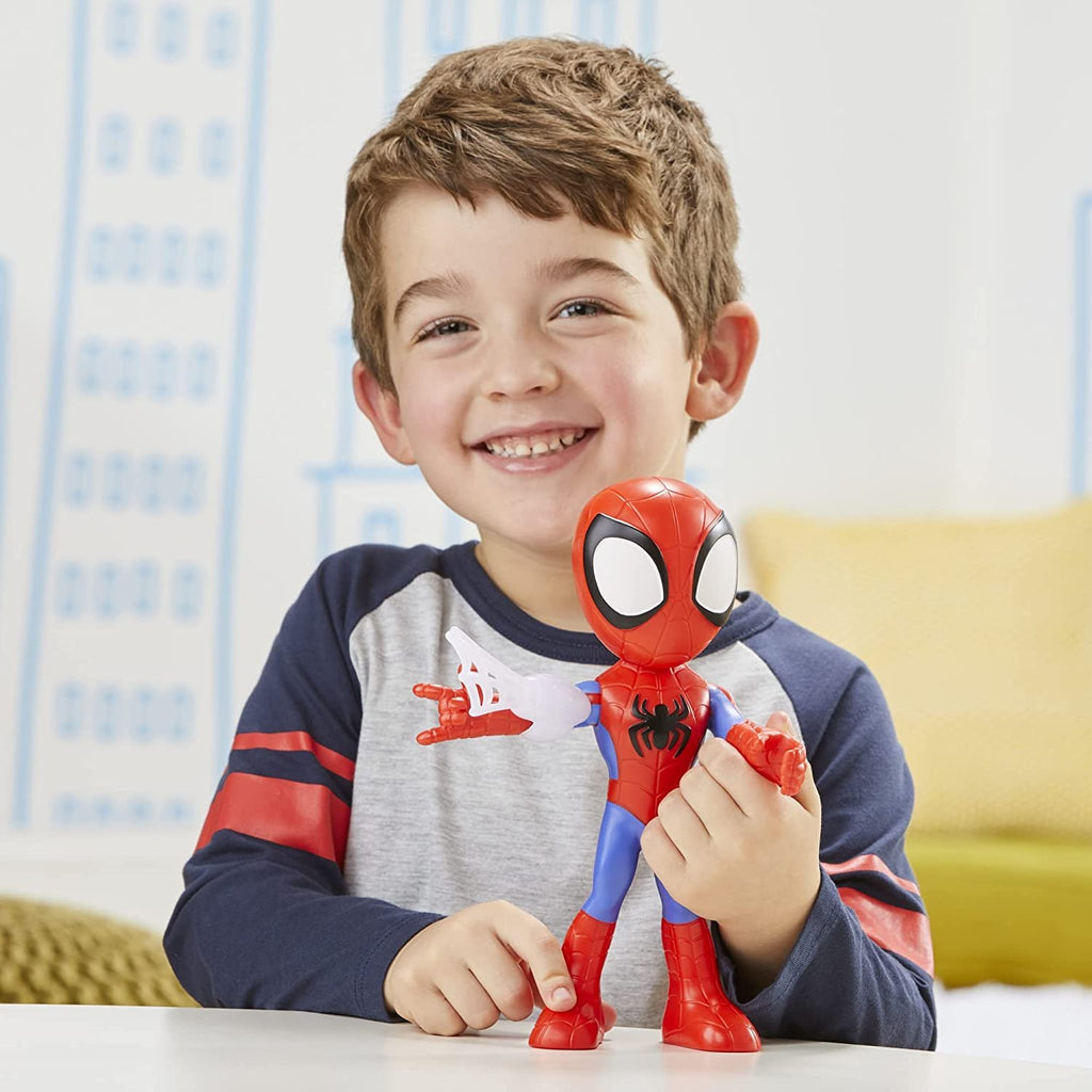 Marvel Spidey and His Amazing Friends Supersized Spidey 9-inch Action Figure, Preschool Super Hero Toy for Kids Ages 3 and Up