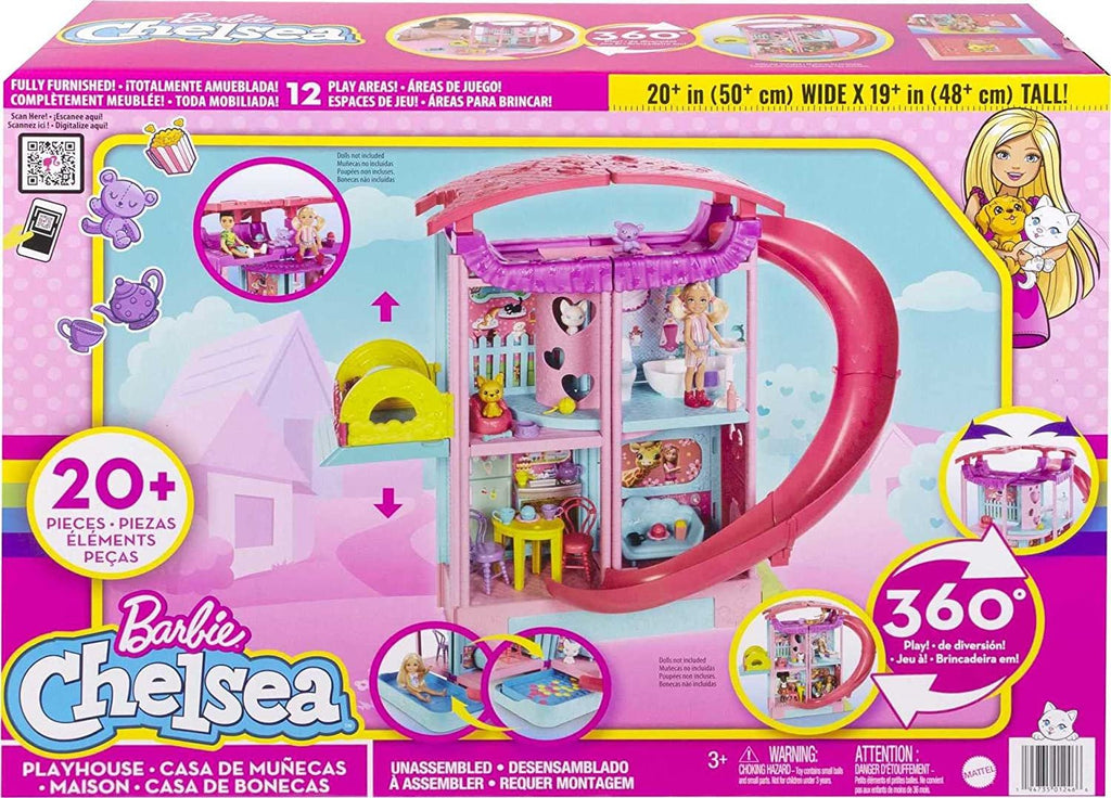 Barbie Doll House, Chelsea Playhouse with 2 Pets, Furniture and Accessories, Elevator, Pool, Slide, Ball Pit and More [Amazon Exclusive]