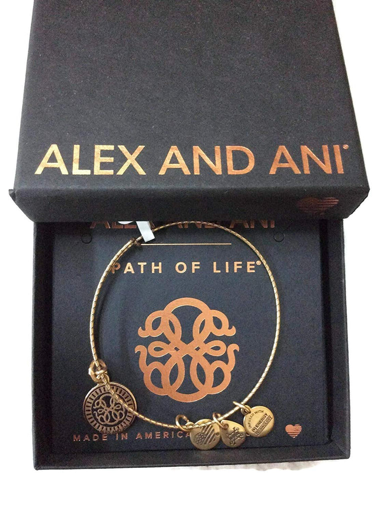 Alex and Ani Womens Embossed Paint Charm, Path of Life Charm Bangle Rafaelian Gold One Size