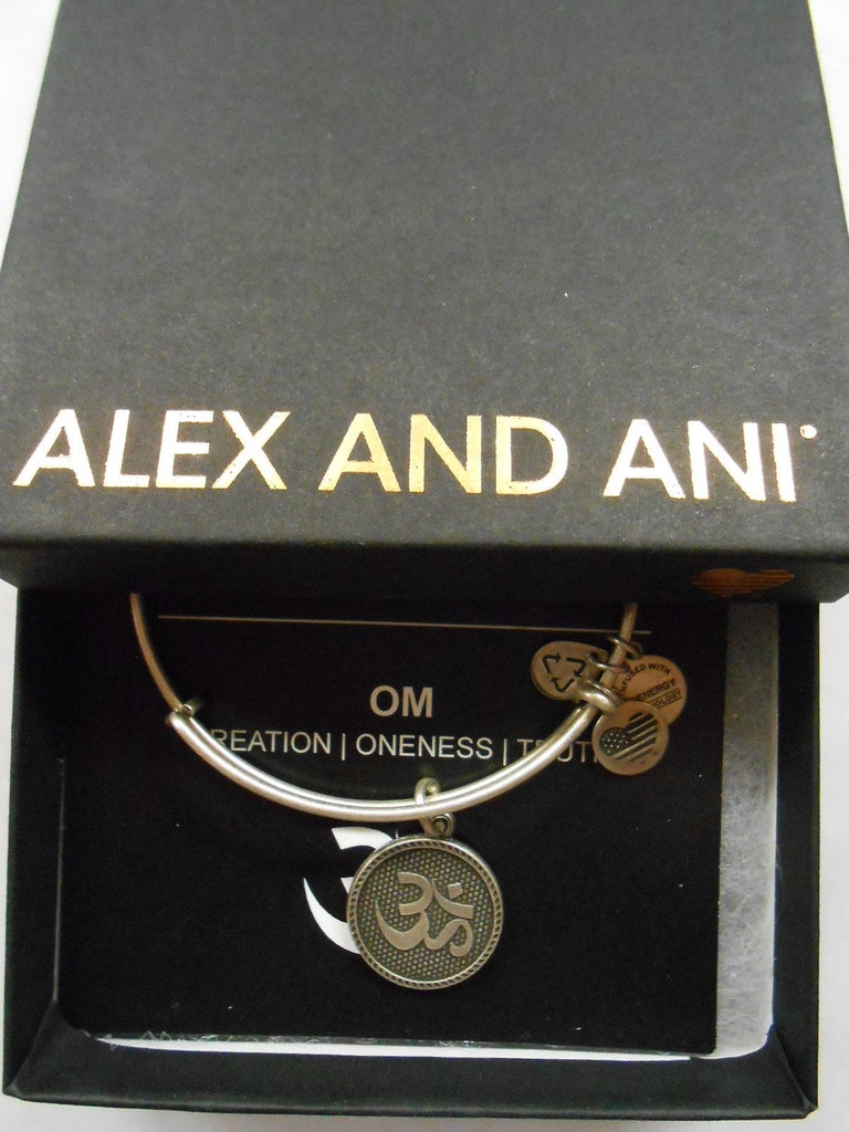 Alex and Ani OM II Expandable Wire Bracelet Rafaelian Silver NWTBC
