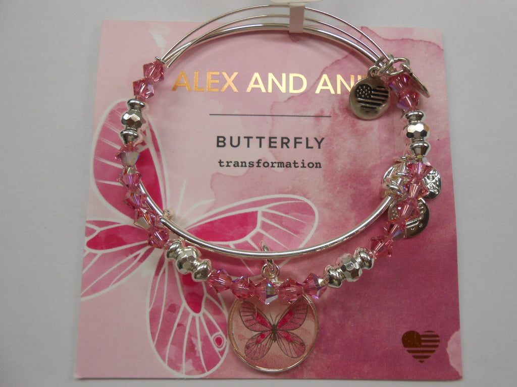 Alex and Ani Womens Art Infusion Set, Butterfly Bracelet