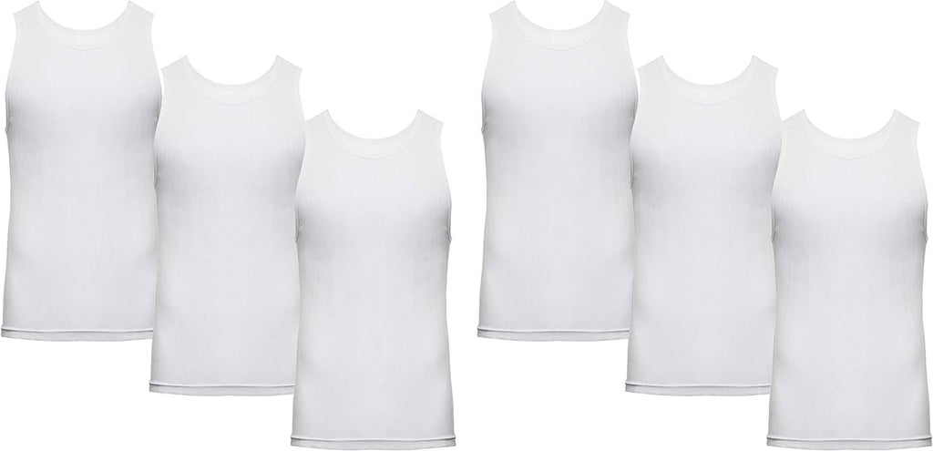 HEAD Men's White A-Shirt 6-Pack - Sizes S-2X