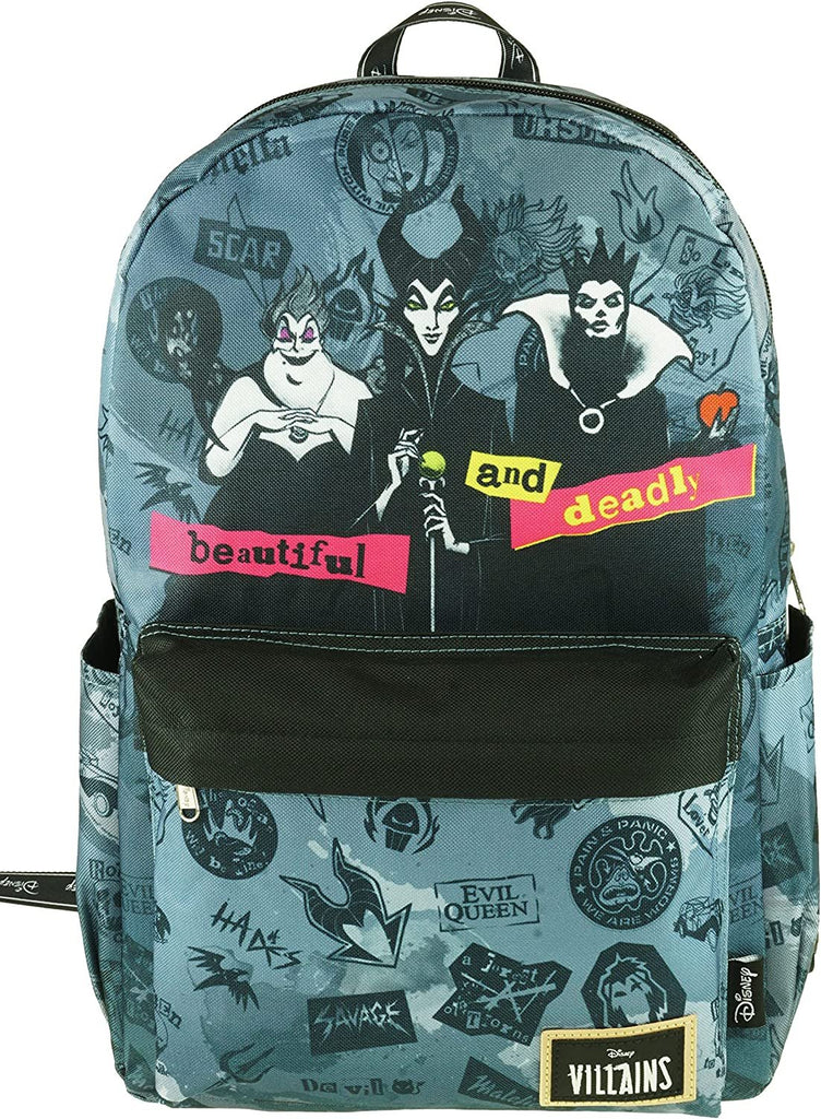 Classic Disney Villains Backpack with Laptop Compartment for School, Travel, and Work