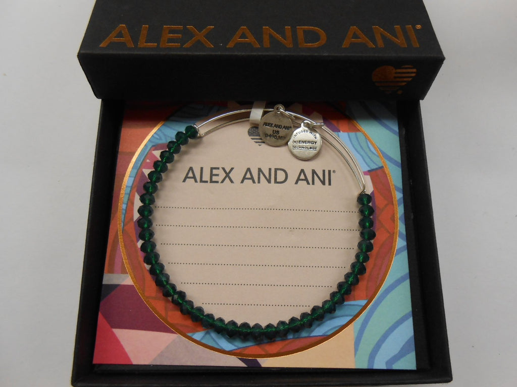 Alex and Ani Brilliance Bead Mother Earth Green/Shinny Bracelet