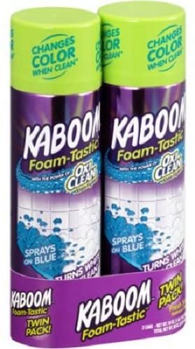 Twin Pack Kaboom Foam-Tastic Fresh Scent Bathroom Cleaner, 19 oz, 2 count