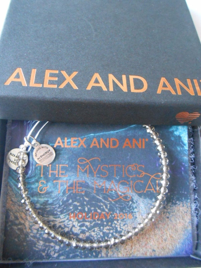 Alex and Ani Brilliance Bead Crescent Moon Blush/Shinny Bracelet