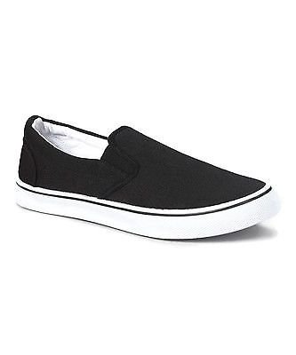 Zig Zag Mens Navy Canvas Slip-On