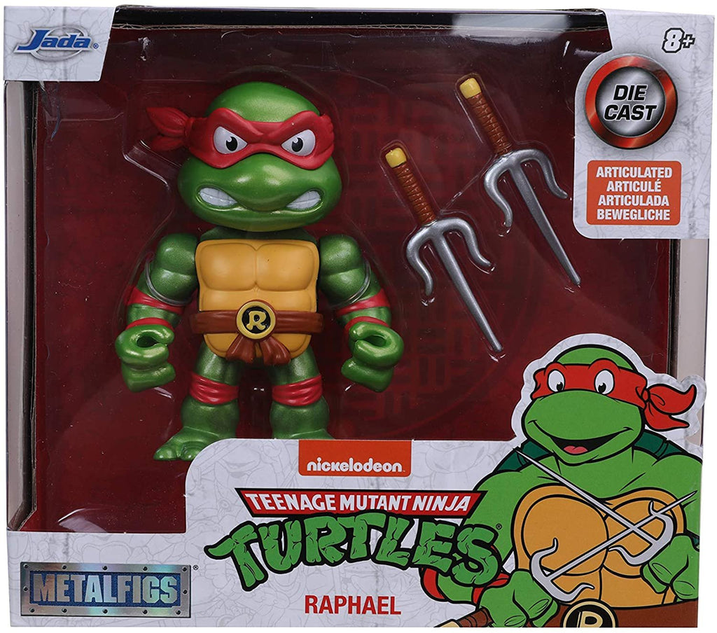 Jada Toys Teenage Mutant Ninja Turtles 4"" Raphael Die-cast Figure, Toys for Kids and Adults, red