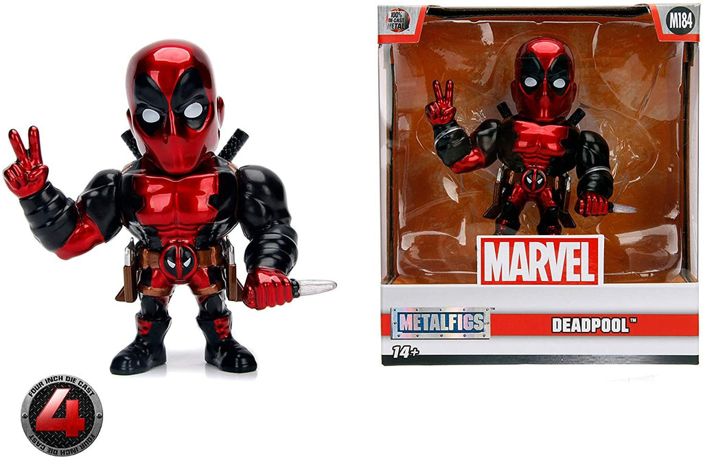 Jada Toys Metalfigs 4" Marvel - Deadpool Collectible Figure, Red