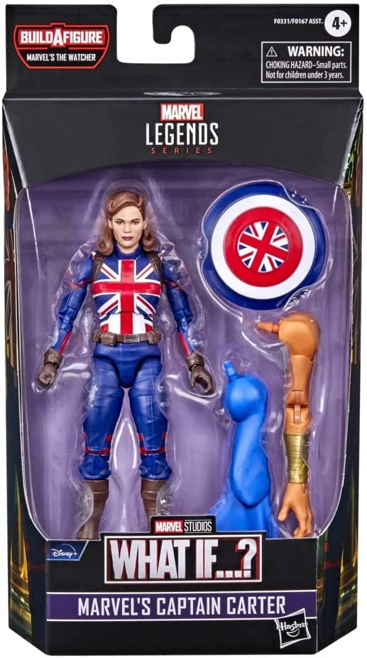 Marvel Legends Series 6-inch Scale Action Figure Toy Marvel’s Captain Carter, Premium Design, 1 Figure, 1 Accessory, and 2 Build-a-Figure Parts