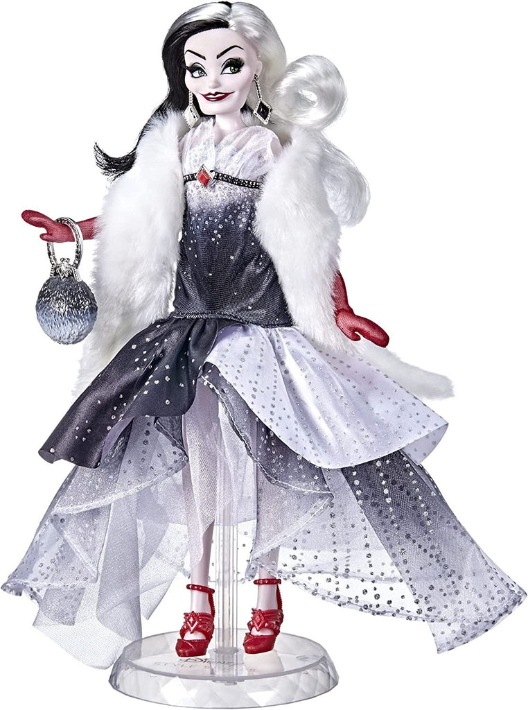 Disney Villains Style Series Cruella De Vil, Contemporary Style Fashion Doll with Accessories, Collectible Toy for Girls 6 Years and Up