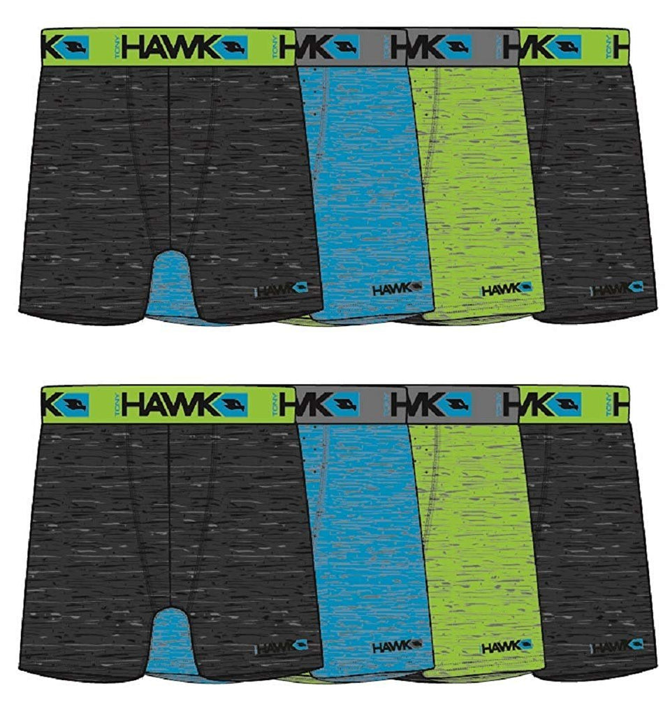 Tony Hawk Men's Boxer Briefs 8-PK Short Leg Trunk Athletic Cotton Stretch No Fly