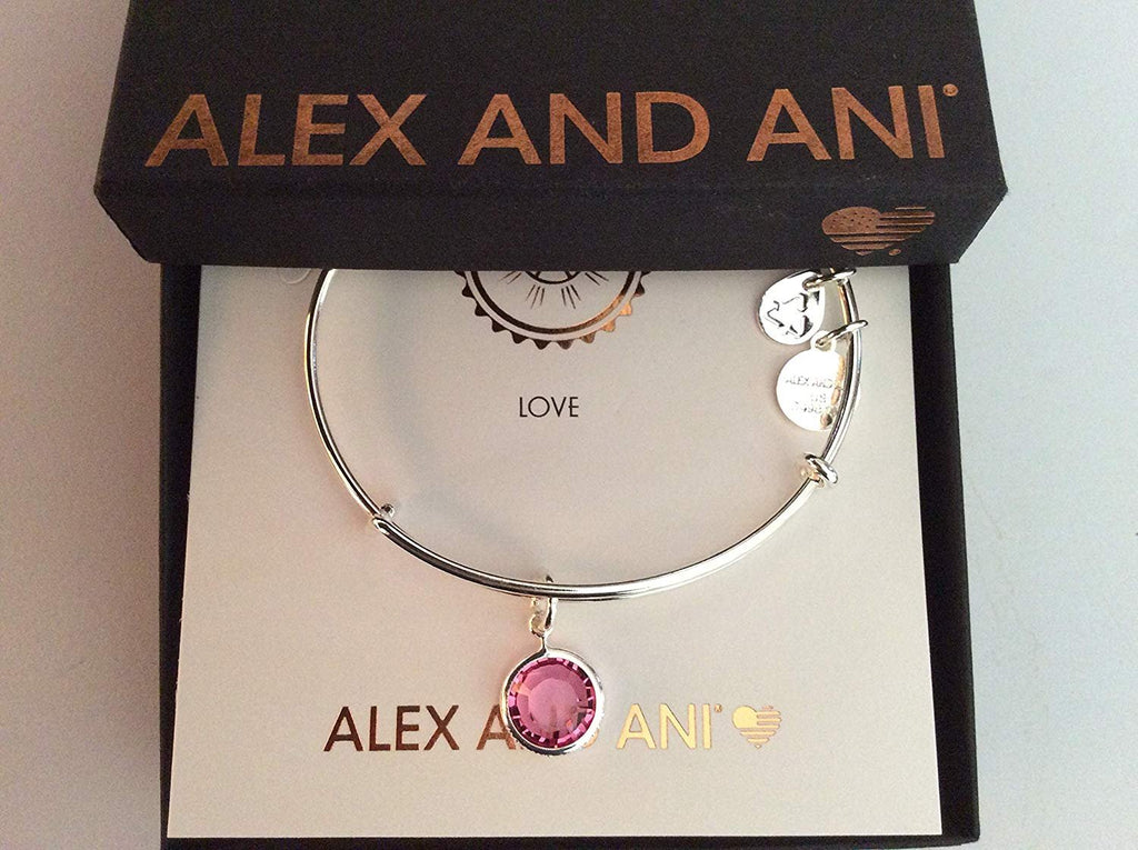 Alex and Ani October Color Code Shiny Silver NWTBC