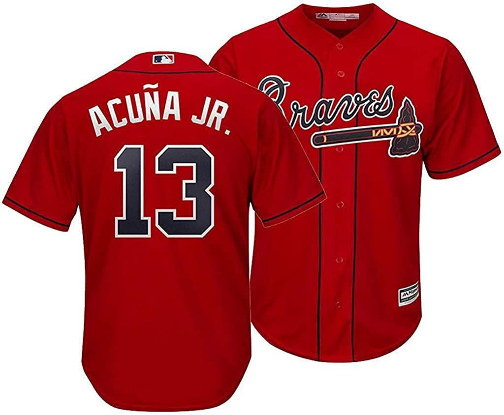 Ronald Acuna Jr Atlanta Braves Youth 8-20 Red Alternate Cool Base Player Jersey