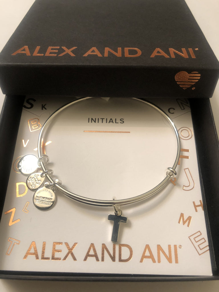 Alex and Ani Initial T III Bangle Bracelet