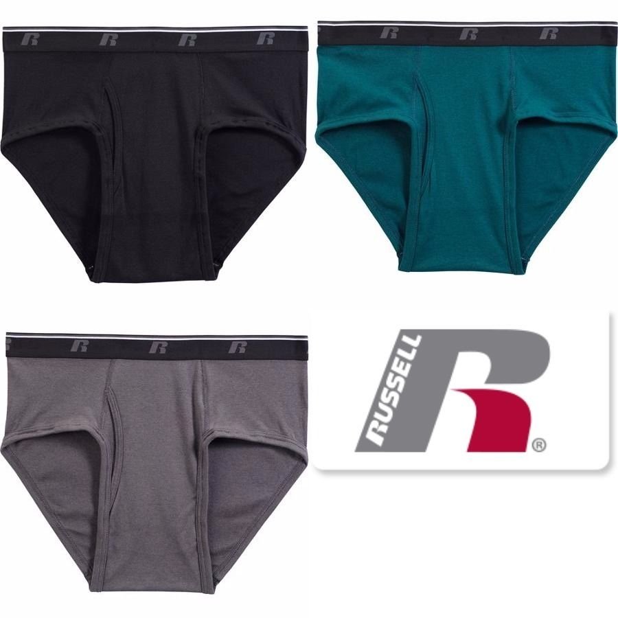 RUSSELL MEN'S SPORT BRIEFS 3 OR 6 PACK SIZES S-2XL NEW IN FAMOUS BRAND PACKS