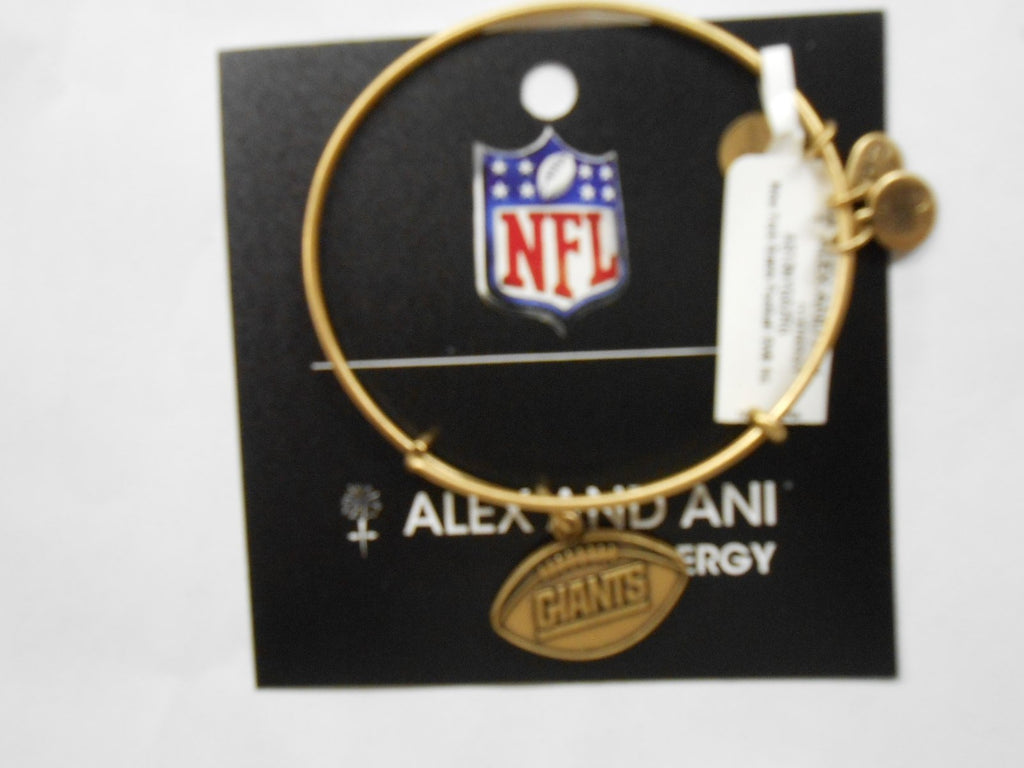 Alex and Ani "NFL" New York Giants Football Expandable Bangle Bracelet