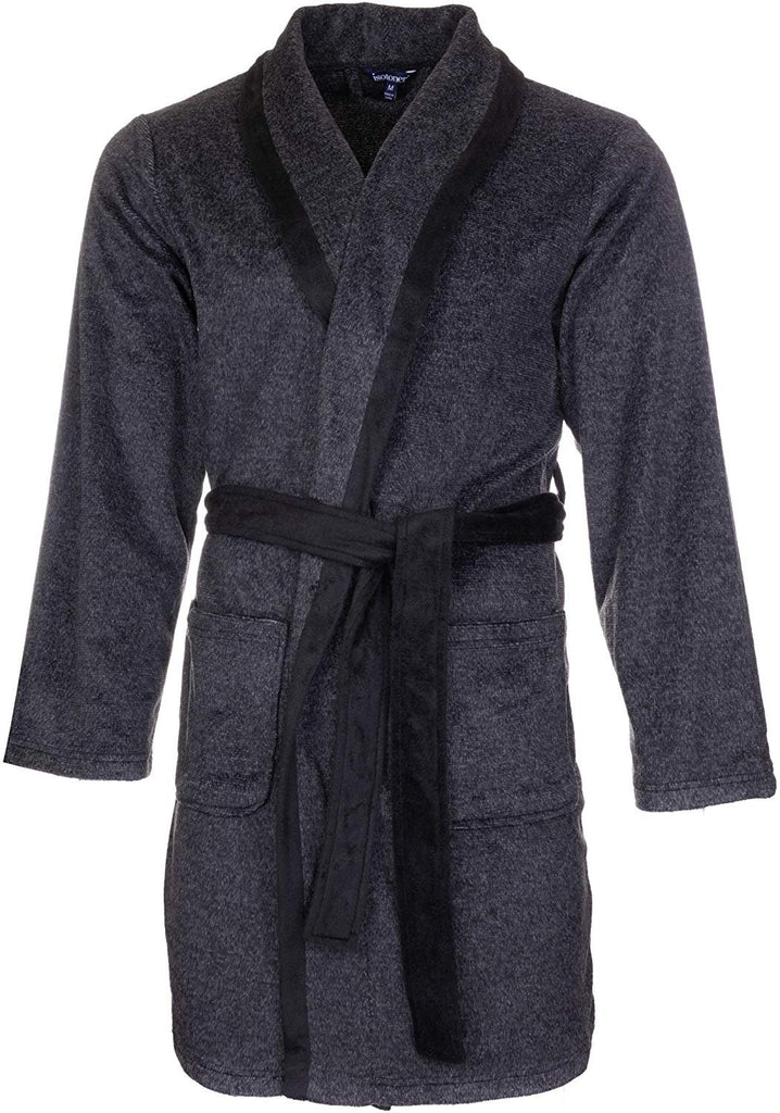 ISOTONER Mens Sleep Robe- Pockets Super Soft Jersey Plush Pajama