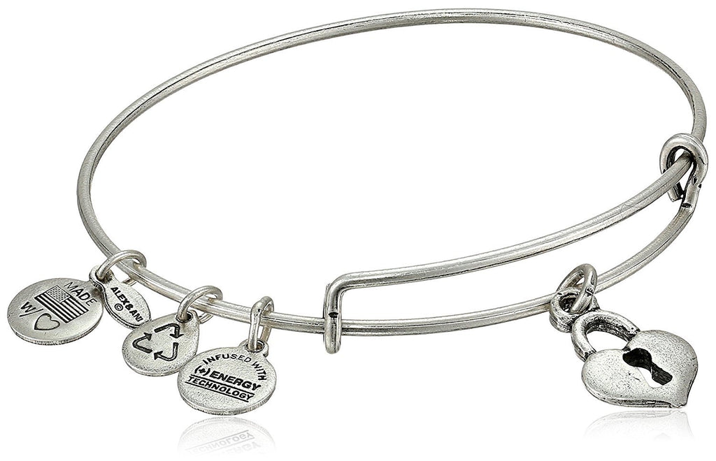 Alex and Ani Bangle Bar Key to My Heart Expandable Bracelet, 7.75"