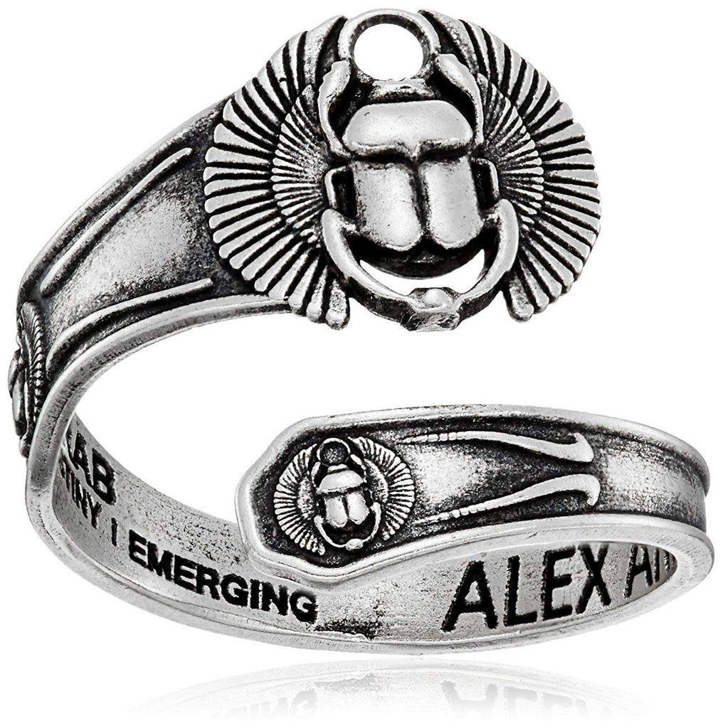 Alex and Ani Womens Spoon Ring Scarab