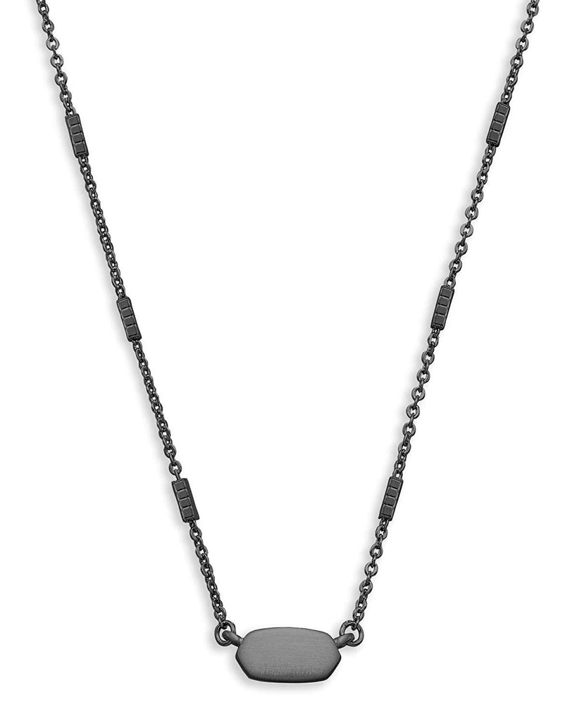 Kendra Scott Fern Pendant Necklace in Gunmetal