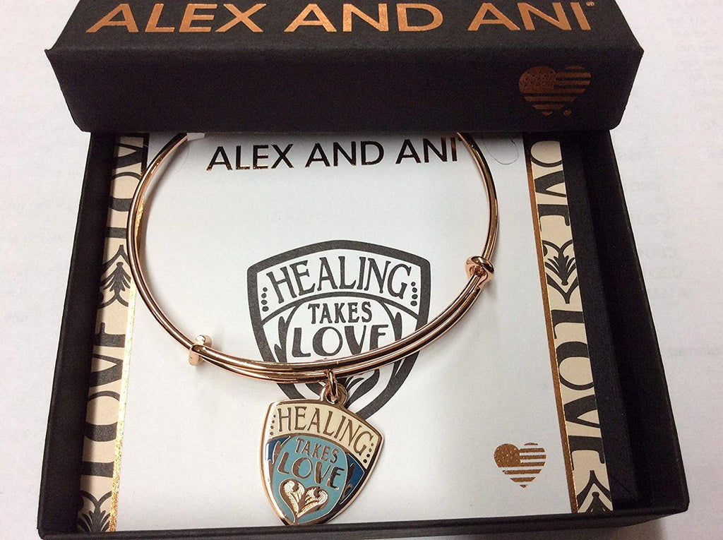 Alex and Ani Women's Charity by Design, Healing Takes Love Bracelet, Shiny Rose Gold