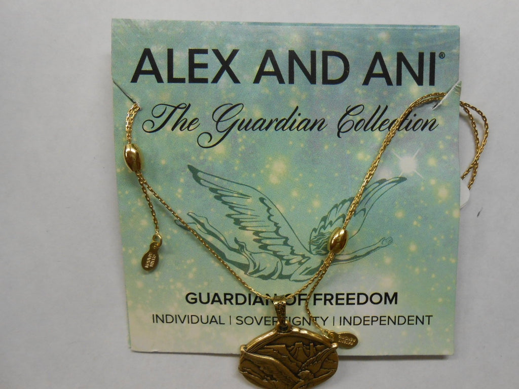 Alex and Ani Guardian of Freedom Rafaelian Gold Expandable Chain Necklace