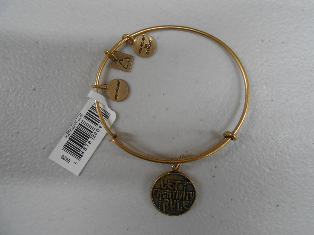 Alex and Ani Charity By Design LET CREATIVITY RULE Bracelet Rafaelian Gold NWTBC