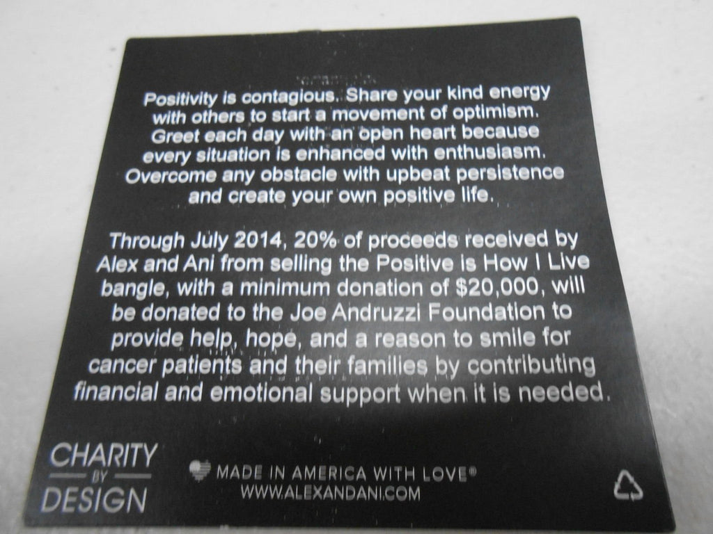 Alex and Ani Charity by Design Joe Andruzzi Foundation Bangle Bracelet