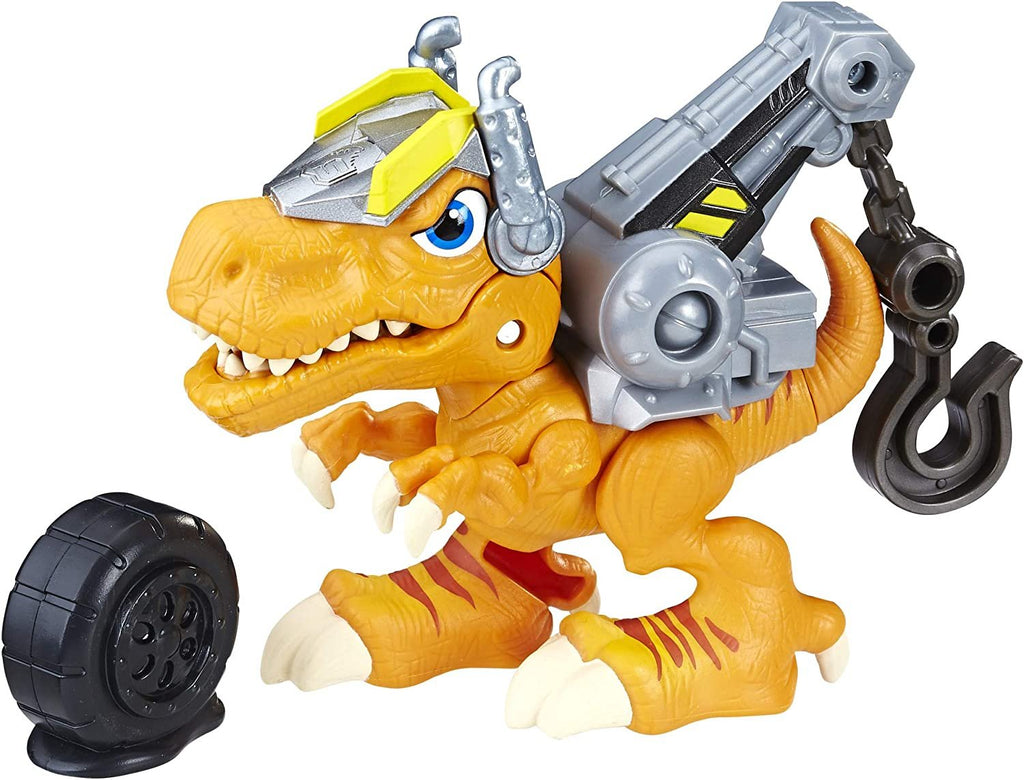 Chomp Squad Playskool Dino Bundle, Dinosaur Toy 3-Pack with Backsplash, Tow Zone and Drill Bite Dinosaur Figures for Kids 3 Years and Up