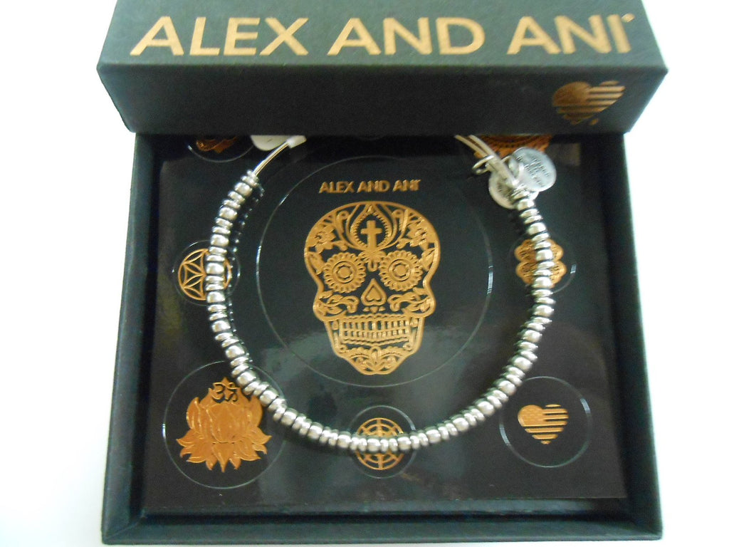 Alex and Ani Silver Rocker Beaded Bangle - A17EBROCRS