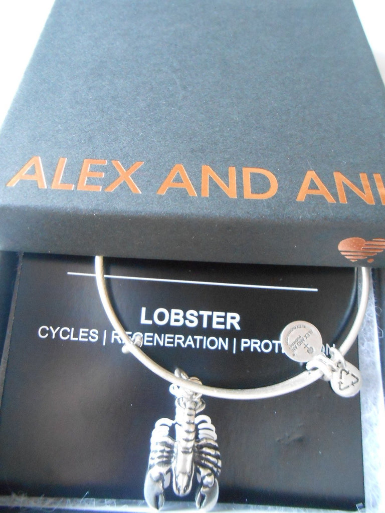 Alex and Ani Womens Lobster Charm Bangle