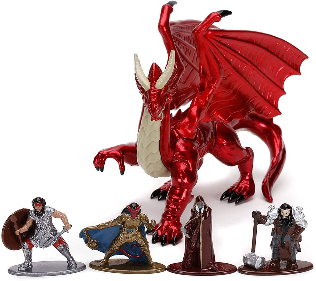 Jada Toys "Dungeons & Dragons 1.65"" Die-cast Metal Collectible Figures Deluxe 5-Pack Wave 1, Toys for Kids and Adults, 4 cm