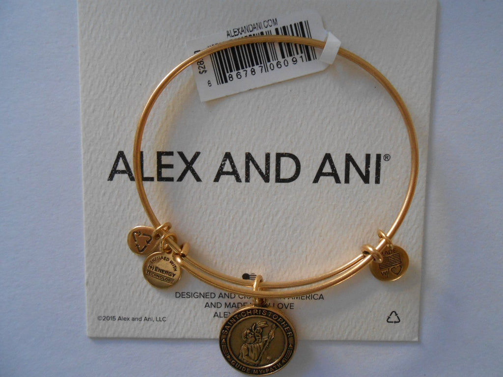 Alex and Ani Bangle Bar St. Christopher Expandable Bracelet