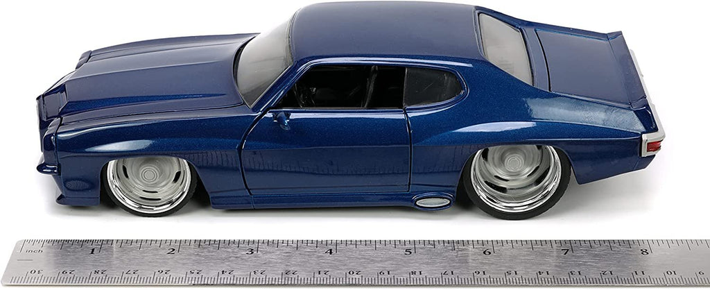 Big Time Muscle 1:24 1971Pontiac GTO Die-cast Car Dark Blue, Toys for Kids and Adults