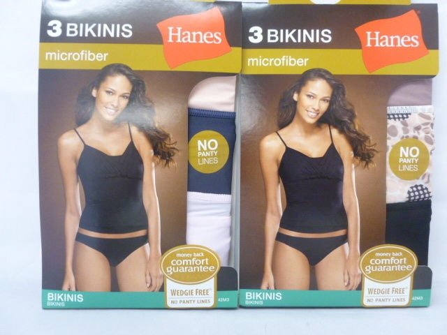 HANES 6-pack LADIES SEAMLESS BOY SHORTS/ BIKINIS/ HIPSTERS Sizes 5-9