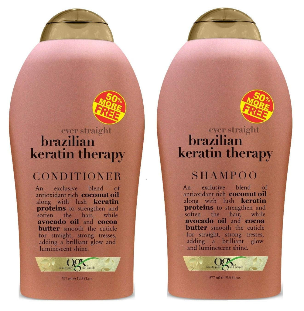 Ogx Brazilian Keratin Therapy Shampoo & Conditioner Duo 19.5 Ounce