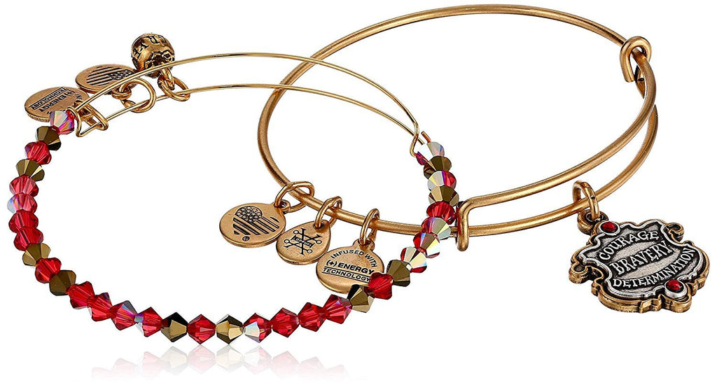 Alex and Ani Womens Harry Potter Gryffindor Motto Set of 2 Two-Tone