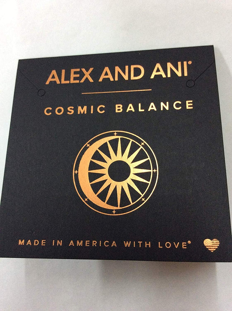 Alex and Ani Cosmic Balance II Bangle Bracelet Midnight Silver NWTBC