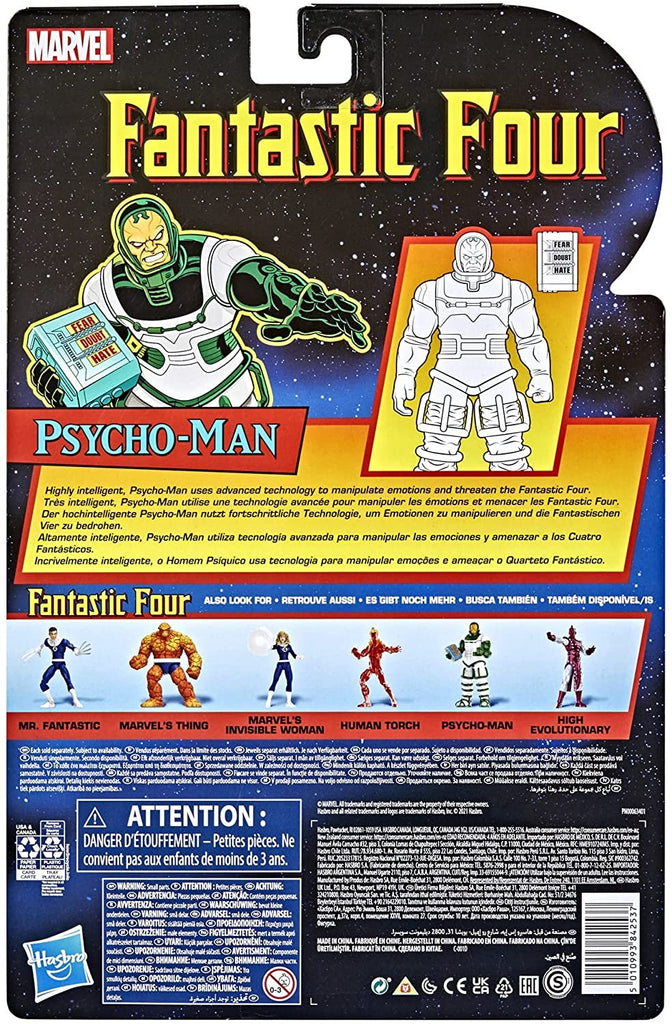 Hasbro Marvel Legends Series Retro Fantastic Four Psycho-Man 6-inch Action Figure Toy, Includes 1 Accessory