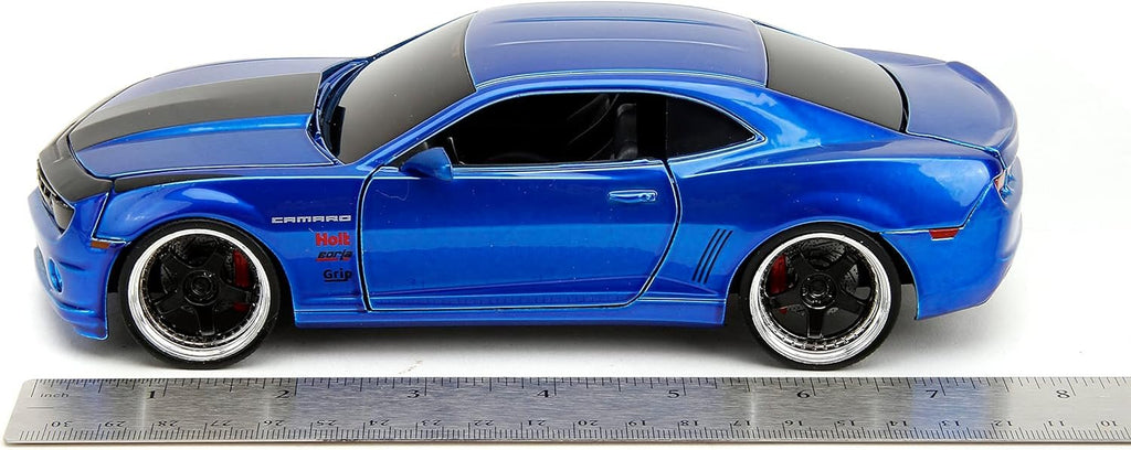 Big Time Muscle 1:24 2010 Chevy Camaro Die-Cast Car, Toys for Kids and Adults(Candy Blue)