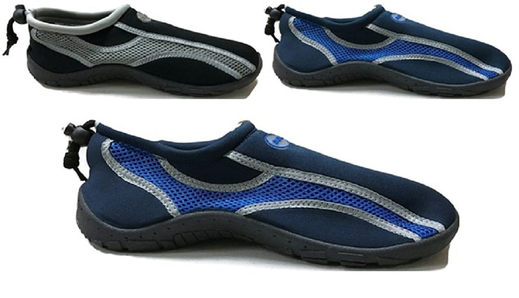 Sea Sox Mens Waterproof Water Shoes Aqua Socks Beach Pool Yoga Exercise Boating Surf Mesh Adjustable Toggle