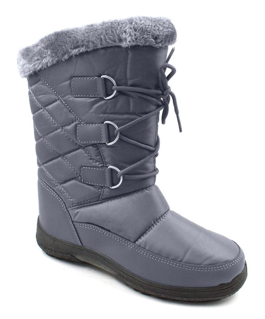 Ladies Gray Snow Boots- SKADOO  Warm Winter Boots Sizes 5-11 -NEW and Stylish!!