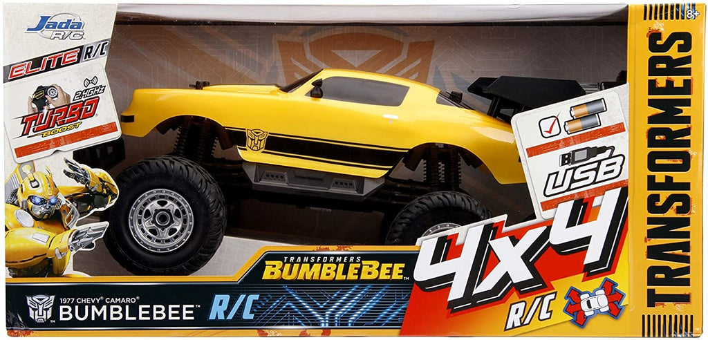 Jada Toys Transformers Bumblebee 1977 Chevy Camaro Elite Off Road 4x4 RC , Yellow