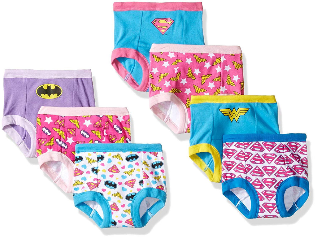 Justice League Toddler girl 3-Pack or 7-Pack Potty Training Pants, 18M, 2T, 3T, 4T